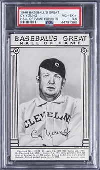 1948-49 HOF Exhibits Baseball Greats Cy Young - PSA VG-EX+ 4.5